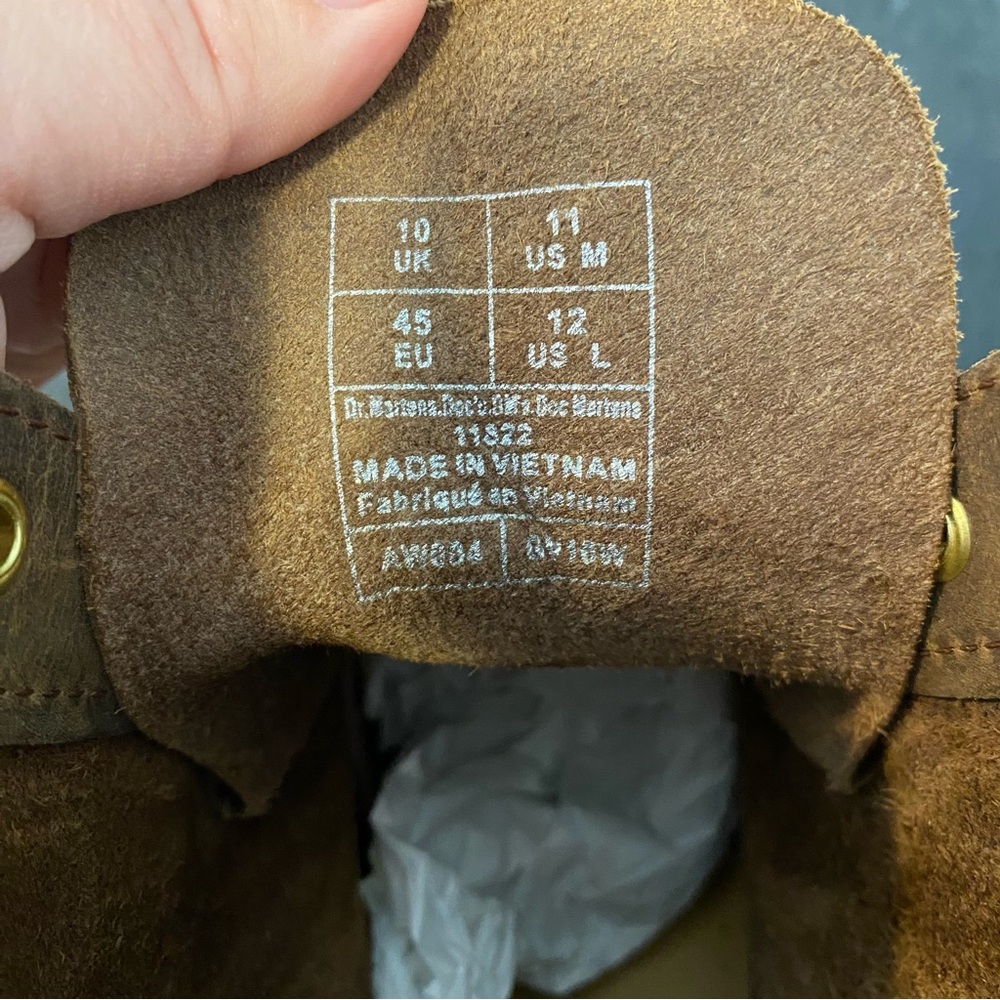 Dr. Martens 1460 Crazy Horse Boot, Brown, Men’s Size 11 - Picture 10 of 12